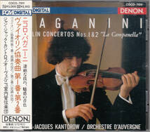 ◆送料無料◆パガニーニ：ヴァイオリン協奏曲第1番、第2番～ジャン＝ジャック・カントロフ、オーヴェルニュ室内管 v7801_画像1