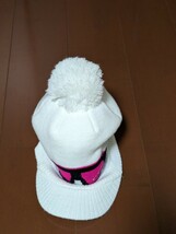 ゴルフ スポーツ ビバハート ニット帽 キャップ ニットキャップ ホワイト 暖かい フリーサイズ 男女兼用_画像6
