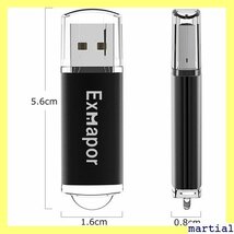 ☆人気商品☆ Exmapor 10個セット USBメモリ 2GB キャップ式 Bメモリースティック USB2.0対応 黒 149_画像4