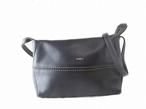 1円　　FURLA 　フルラ　★　 ショルダーバッグ　 ポシェット　★　ダークネイビー　柔らかレザー　7101