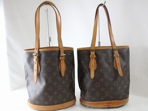 1円　まとめ買い　2点セット　ルイヴィトン　 LOUIS VUITTON　★　モノグラム　バケツ　バケット　PM　★　ショルダーバッグ　232124