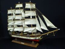 M017 天然木製 帆船模型 USA53 ヤングアメリカン CLIPPER SHIP-1853 YOUNG AMERICAN 重さ2600ｇ 置物 飾り物/180_画像1