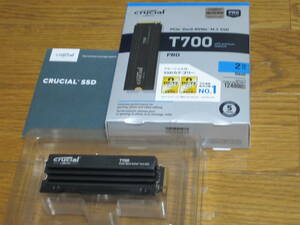 Crucial T700　CT2000T700SSD5（2TB/PCIe 5.0x4/NVMe/ヒートシンクモデル)