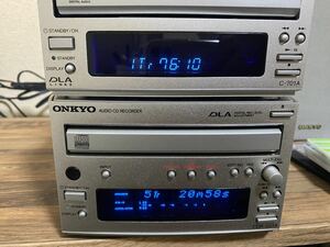 Onkyo CDレコーダー　CDデッキ　動作品　レコーダーリモコン付き