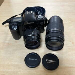 【TH1211】Canon キャノン EOS 1000S EF 75-300mm 4-5.6 35-80mm レンズ2本付 フィルムカメラ 一眼 動作未確認 レトロ アンティークカメラ