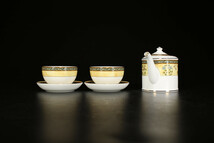 CD334 WEDGWOOD ウェッジウッド ティー ポット コーヒーカップ＆ソーサー／共箱 美品！ ｈ_画像5