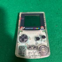 ゲームボーイカラー　マリオバージョン　 クリアGAMEBOY COLOR 　動作品　音ならない　外装美品　1円スタート_画像4