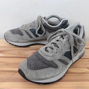 z8797【565】ニューバランス US7.5 25.5cm/灰 グレー 紺 ネイビー系 newbalance メンズ スニーカー 中古