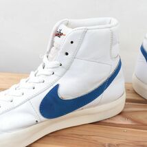 z9127 ナイキ ブレーザー ミッド US8.5 26.5cm/白 ホワイト 青 ブルー NIKE BLAZER MID 77 VNTG ブレザー メンズ スニーカー 中古_画像7