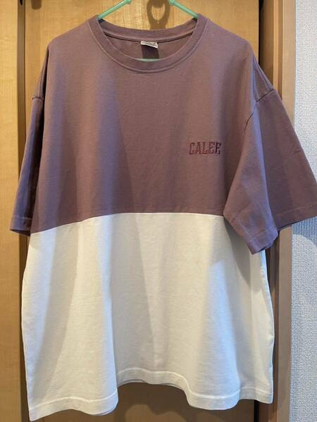 CALEE キャリー Tシャツ Lサイズ 紫 白