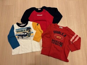 【まとめ売り】ミキハウス　ダブルB　ベビー　キッズ　90サイズ【ロングTシャツ×トレーナーセット】　