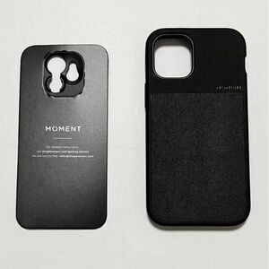 MOMENT CASE iPhone12 mini ブラック 黒 モーメント スマホ ケース カバー アクセサリー モノトーン シック シンプル【73-01】