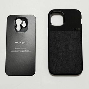 MOMENT CASE iPhone12 mini ブラック 黒 モーメント スマホ ケース カバー アクセサリー モノトーン シック シンプル【73-01-02】