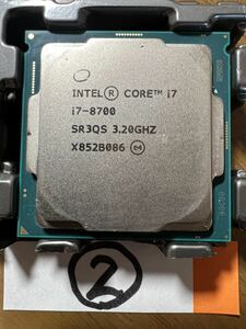 【保証有り】 Intel Core i7-8700 3.20GHZ SR3QS【送料無料】②