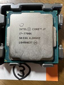 【保証有り】CPU Intel Core i7-7700K 4.2GHz PCパーツ インテル SR33A I7 7700【送料無料】③