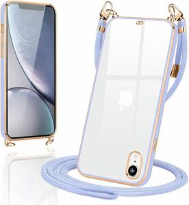 送料無料 iPhone XR 用 ケース ショルダー クリア カバー スマホケース 肩掛け 首掛け 斜めかけ 可愛い かわいい 韓国 透明 アイフォン