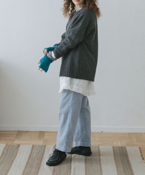 ネストローブ nest Robe ウールモヘアニット プルオーバー グレー