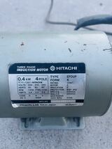 M- HTACHI 日立モーター 0.4KW 200V_画像2