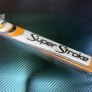 SuperStroke 3.0 太目 ゴルフパターグリップ 衝撃吸収 粘着性 滑り止め ★オレンジ/ホワイトの画像1