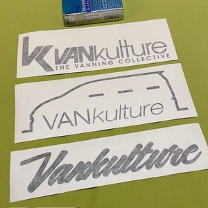 VANkulture 抜きステッカー★ブラックネオクローム３枚セット★ USDM ヴァンカルチャー バンカルチャー シエナ クエスト オデッセイ