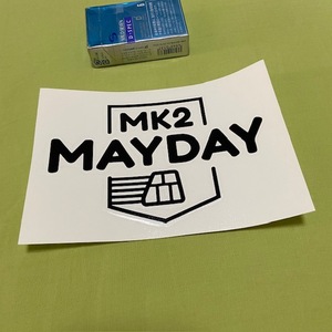 MK2Mayday ★黒★抜きステッカー エムケーツーメイデイ　マークツー　VW　 フォルクスワーゲン ゴルフ２ ジェッタ２　USDM