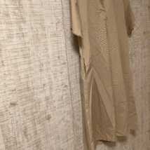 A127◇chocol raffine robe | ショコラフィネローブ　美品　ロングシャツ　ベージュ　サイズF_画像4