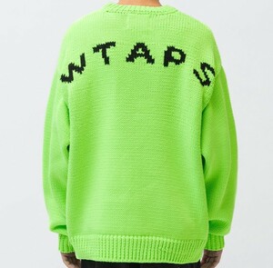 23AW　Mサイズ　サイズ02　グリーン　（232MADT-KNM04）　CREW NECK 01 / SWEATER / POLY. T-ROCK　ダブルタップス　WTAPS　