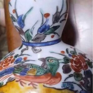 【希少！一点物！】古九谷焼　一輪挿し　花瓶 美術品 工芸品 骨董品 陶芸