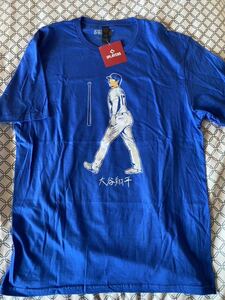 2XL サイズ　大谷翔平　ドジャース入団記念　バットフリップ　ユニフォーム Tシャツ　( 印刷　サイン　WBC 