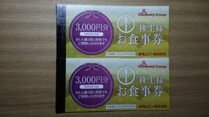 チムニーグループお食事券６，０００円分（500円×6枚×2冊)【有効期限2024年9月月30日】