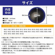 【送料無料】[内径 φ68 mm] [肉厚 外径77mm] 3PLY シリコン ホース 1M 耐熱 バキューム ラジエーター エンジン ウォーター ヒーター 青_画像6