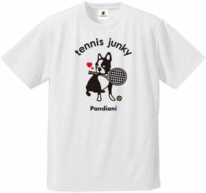 クラウディオ・パンディアーニ テニスウェア 半袖Tシャツ ラブラブテニスジャンキー ホワイト(白) TJ18002 メンズM新品