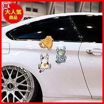 【限定！最安値！】 ★M★ 車用猫ステッカー カーステッカー 猫 おもしろ 車 傷隠し ステッカー バイク 自転車_画像2