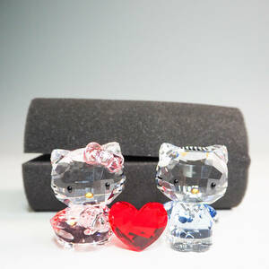 SWAROVSKI スワロフスキー サンリオ ハローキティ HELLO KITTY & DEAR DANIEL キティ&ディアダニエル 5428570 置物 オブジェ CO2784