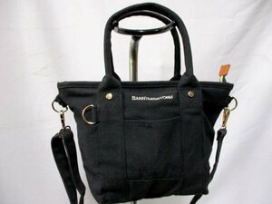 【P409】BARNYARDSTORM/バンヤードストーム◇2way キャンパス ハンドバッグ　BK　斜め掛け　W31cm