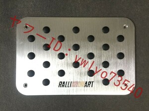 三菱 RALLI ART フットプレート 自動車 アルミ製ペダル ヒールプレート ロゴ入り 高品質 アルミ製フロアマット 滑り止め付き