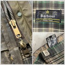 70s Barbour ソルウェイジッパー 1クラウン YKK棒ジップ サイズ44 ヴィンテージ 英国製_画像10