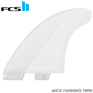 【新品】FCS II MICK FANNING TWIN フィン サーフィン 白 ホワイト ミック・ファニング PC TWIN+1 RETAIL FIN X-LARGE