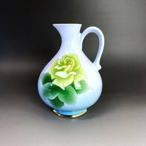 未使用展示品【黒翠七宝 水差し壷】高さ20cm◆伝統工芸/美術陶芸/七宝焼/茶道具/七色彩色