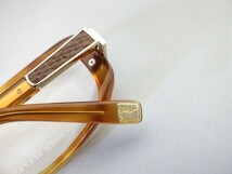 TRUSSARDI◆トラサルディ【メガネフレーム TR12525】新品 ブラウン◆ハンドメイド◆専用ケース&セリート付◆眼鏡/めがね_画像5