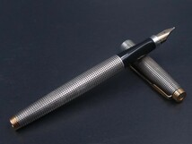 純銀 万年筆 ペン先14K ヴィンテージ PARKER パーカー 75 スターリングシルバー 万年筆 XF 検(シルバー 銀製 吸入式 カートリッジ式 両用_画像2