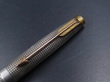 純銀 万年筆 ペン先14K ヴィンテージ PARKER パーカー 75 スターリングシルバー 万年筆 XF 検(シルバー 銀製 吸入式 カートリッジ式 両用_画像4