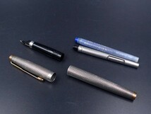 純銀 万年筆 ペン先14K ヴィンテージ PARKER パーカー 75 スターリングシルバー 万年筆 XF 検(シルバー 銀製 吸入式 カートリッジ式 両用_画像9