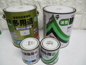 E878/未使用 2.0L×1缶・1.6L×1缶・ 1/5L 2缶 セット 塗料 白 しろ まとめ売り 