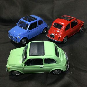 フィアット 500F　3台セット　プルバックミニカー　FIAT 500F