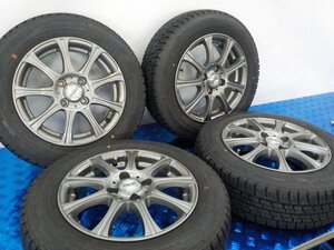 D289●○中古wedsウェッズD.O.Sモディカアルミホイール4穴グッドイヤースタッドレスタイヤ165/70R14（1413）直接引取可静岡県袋井市5-12/14