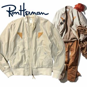 【Ron Herman】Safari掲載◎!!Back Satin Blouson 定価6.1万 RHC ロンハーマン B-15 バックサテンブルゾン MA-1 ミリタリー ジャケット