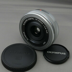 【新品同様】OLYMPUS(OM SYSTEM)オリンパス　M.ZUIKO DIGITAL14-42mmF3.5-5.6EZ　マイクロフォーサーズ用★NO.7845