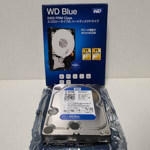 中古 Western Digital WD30EZRZ WD Blue 3TB 3.5インチ内蔵ハードディスクドライブ 使用時間少 難あり