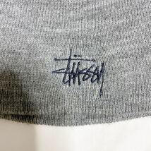 Old Stussy USA製 オールド ステューシー ビーニー ニット帽 グレー_画像2